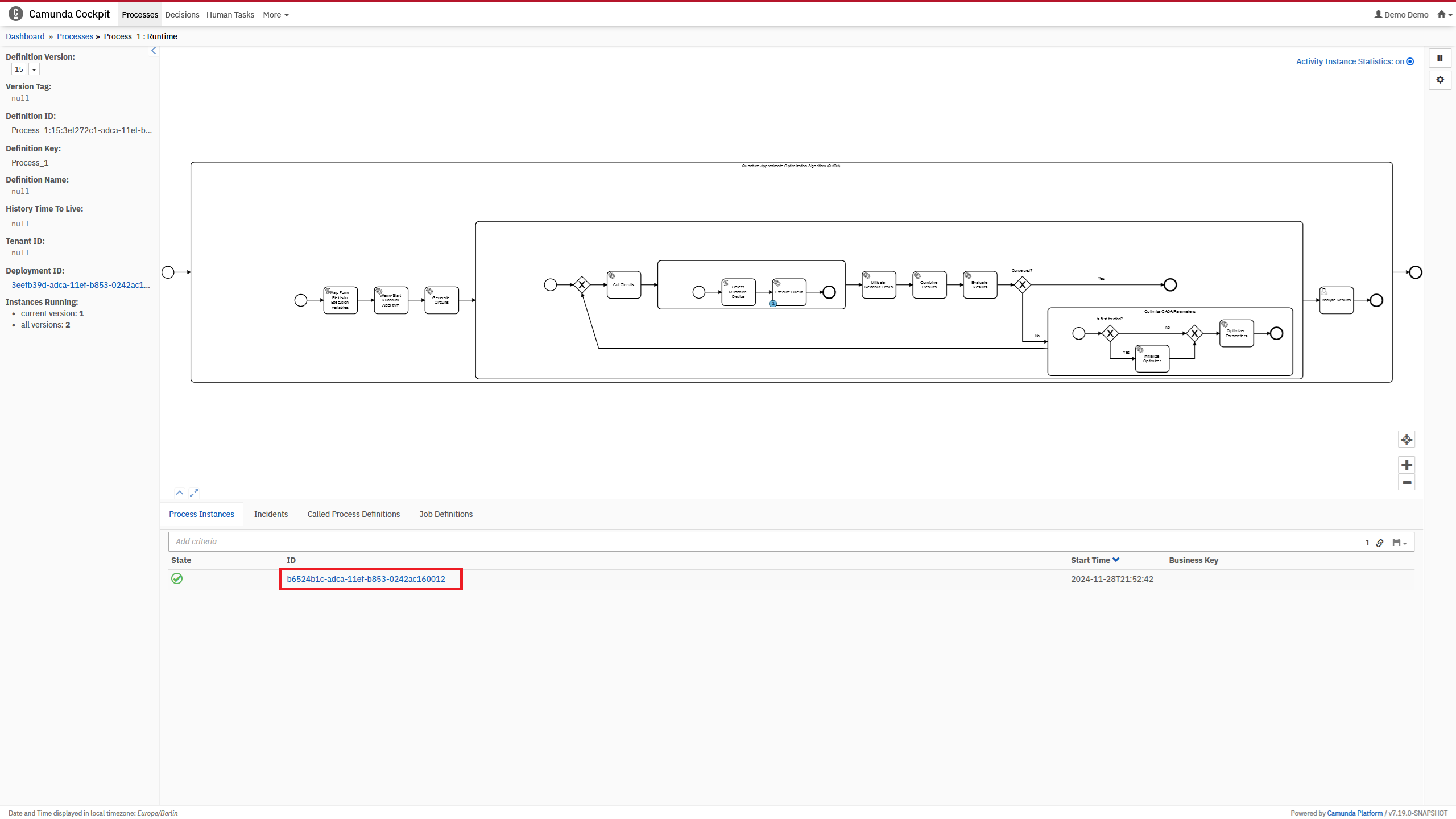 Camunda Select Instance