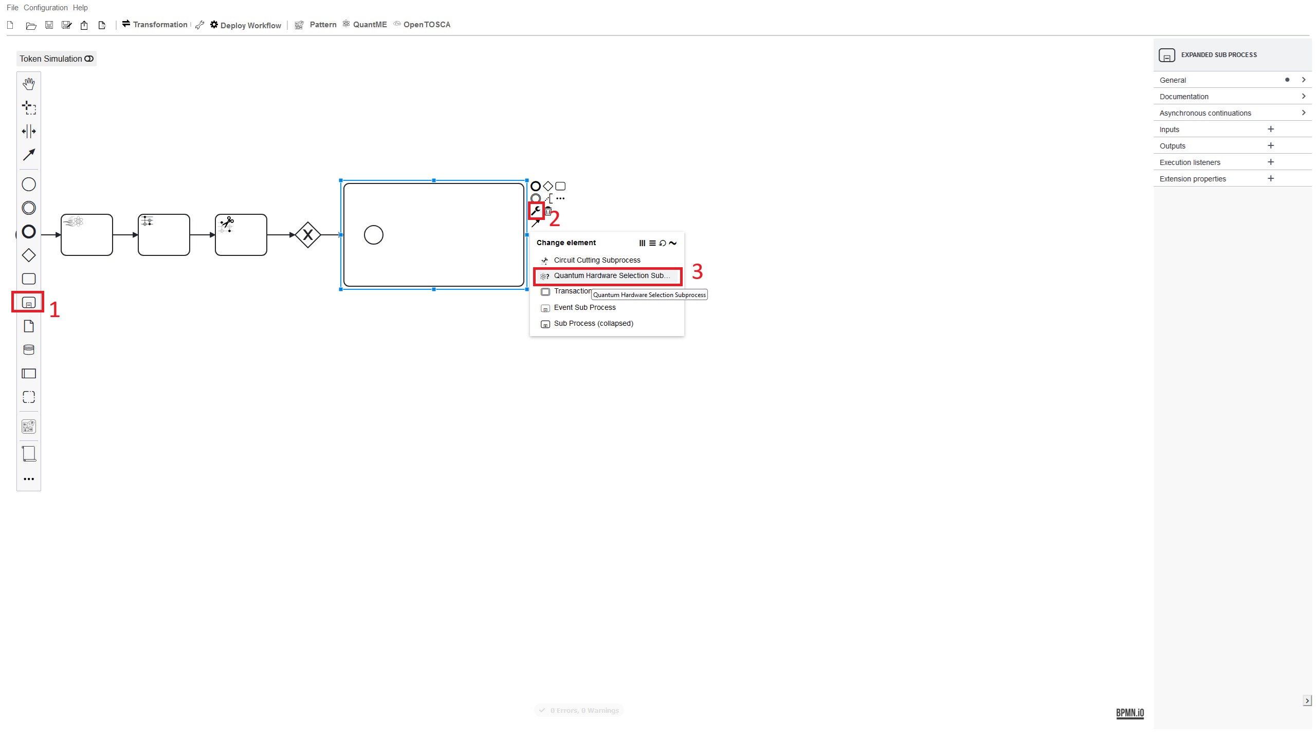 Modeler Configure Circuit Execution