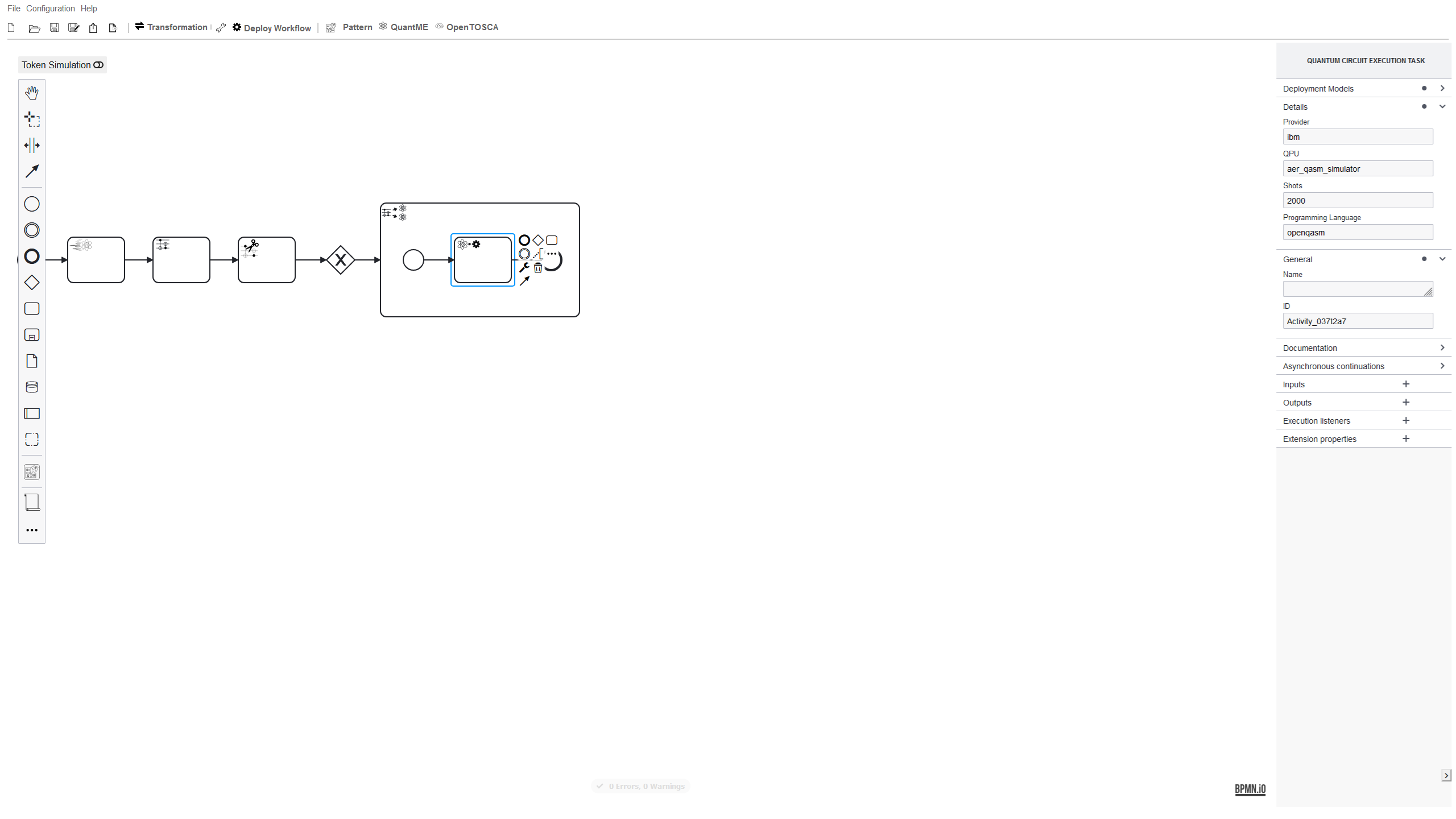 Modeler Configure Circuit Execution