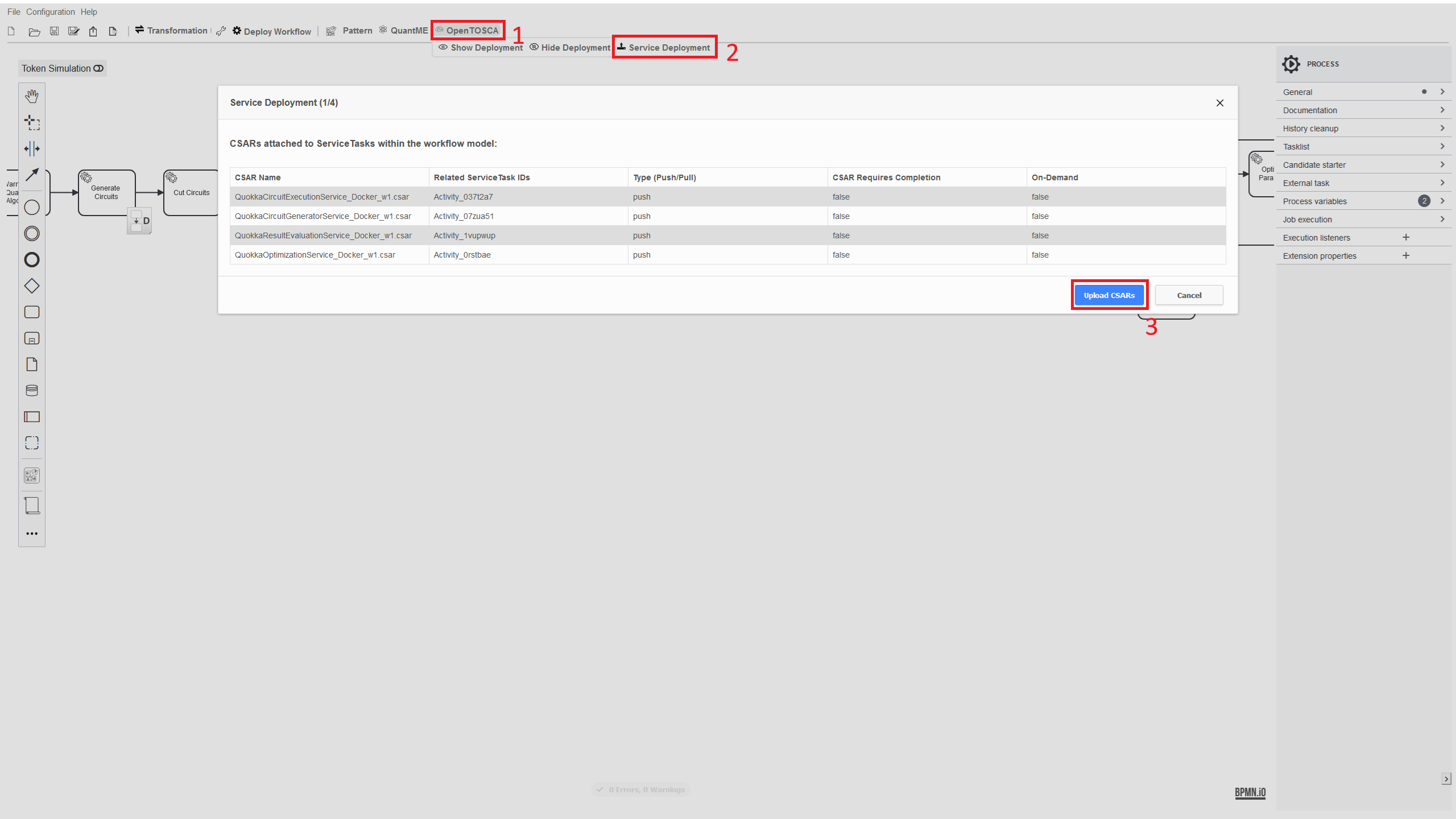 Modeler Service Deployment