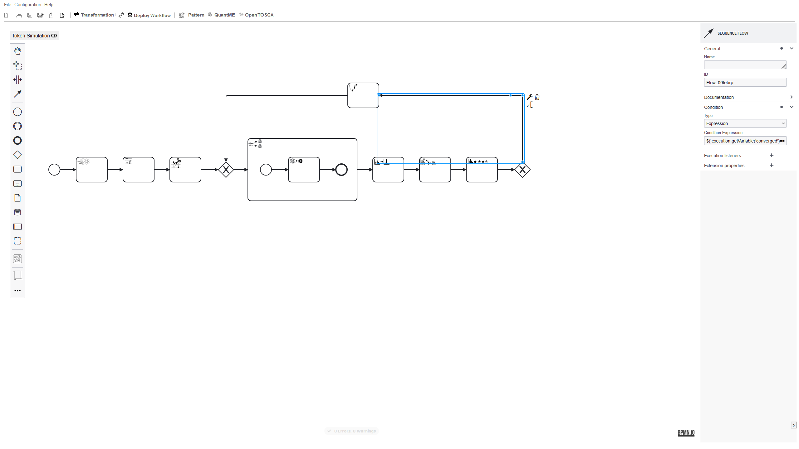 Modeler Configure Sequence Flow