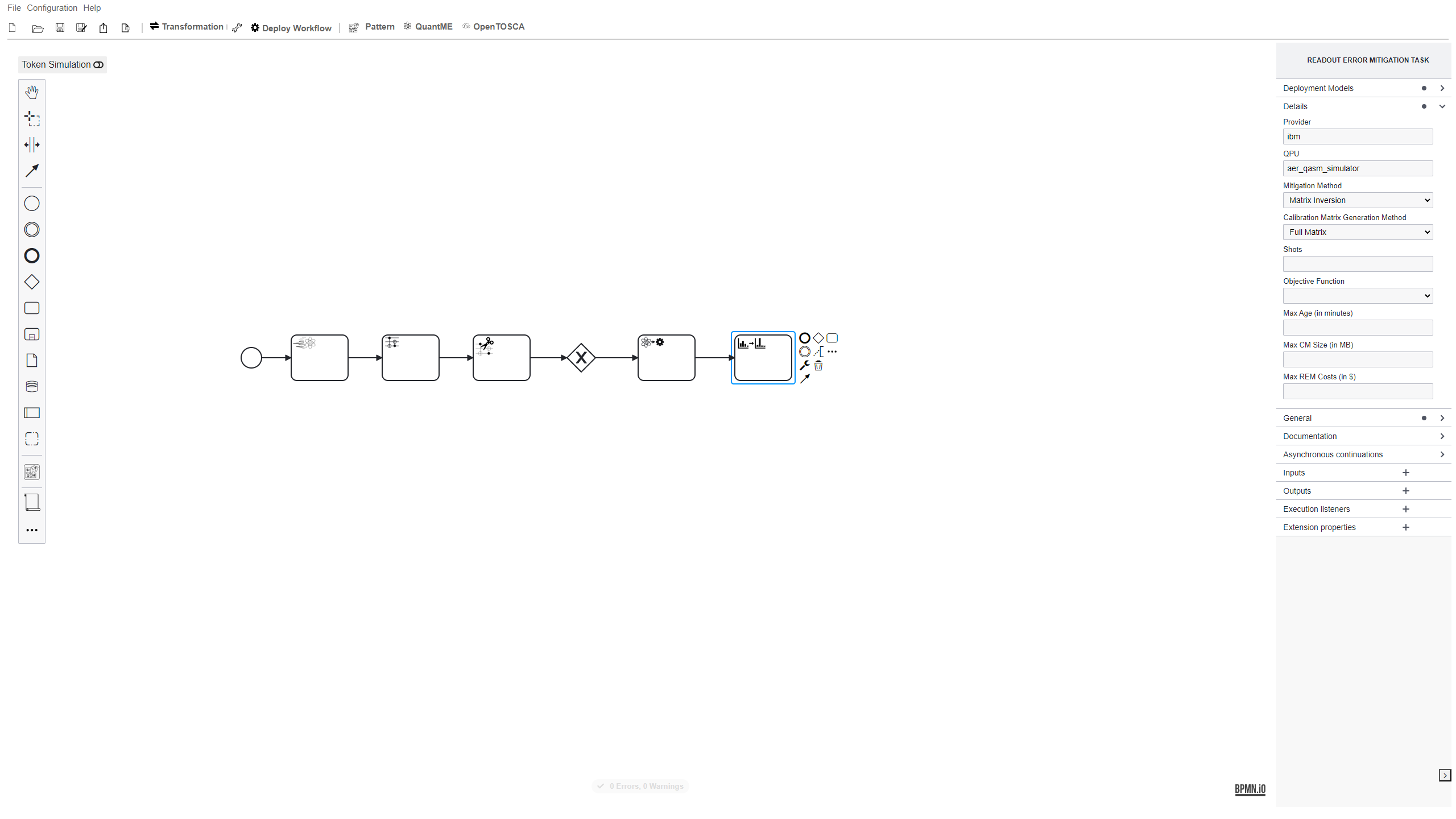 Modeler Configure Readout Error Mitigation