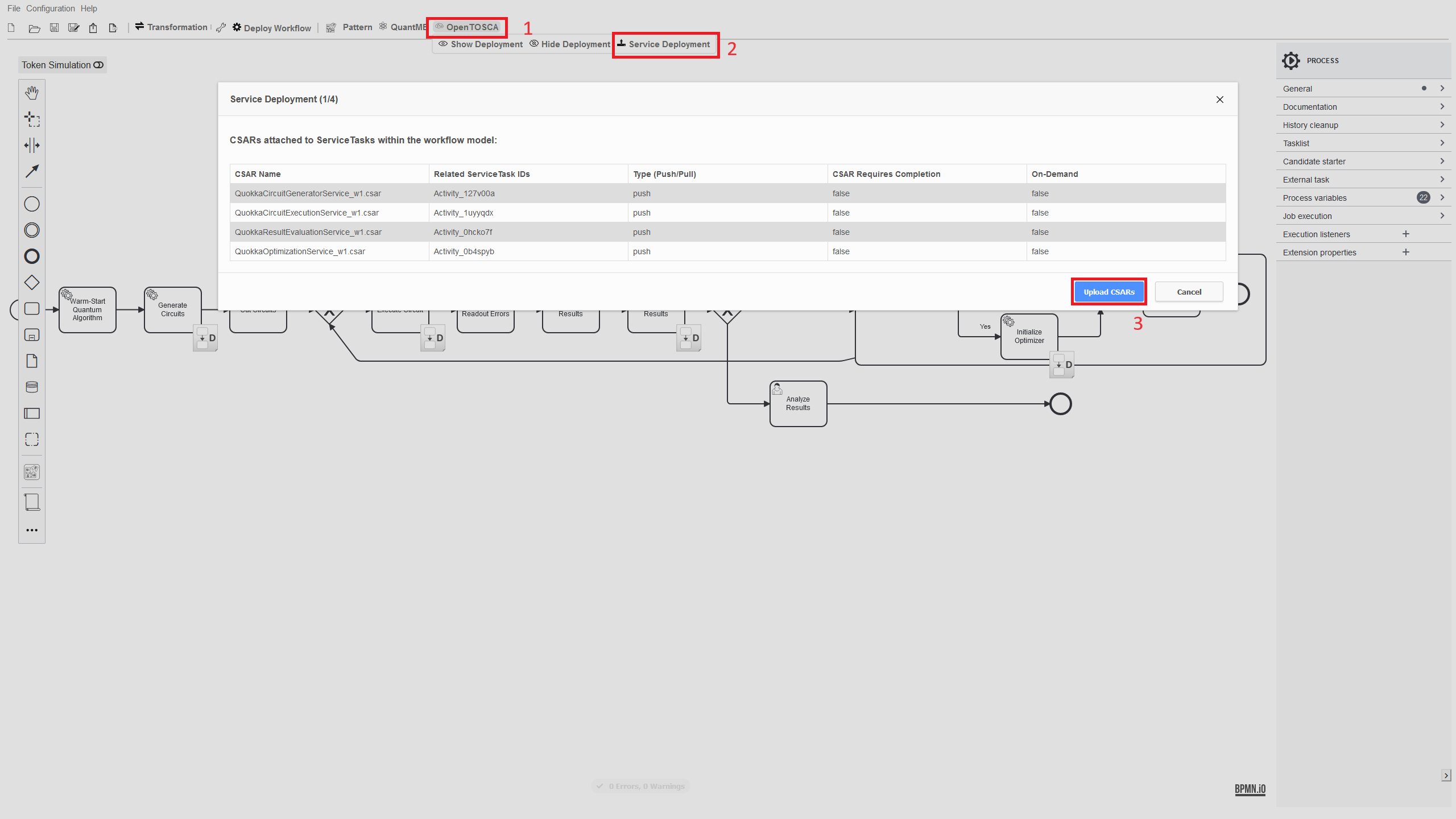 Modeler Service Deployment